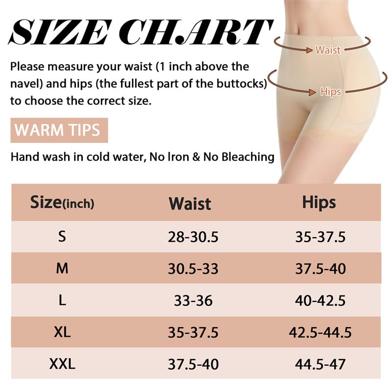 Padded Butt Lifter Panties Black