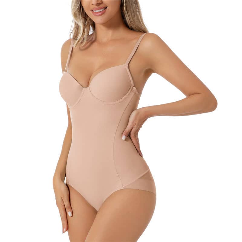 Apricot Tummy Control Shapewear Bodysuit