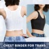 Zipper FTM Chest Binder White
